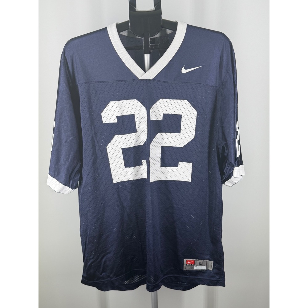 Nike Team Football Jersey Navy Blue White Number 22 Mens Athletic Shirt L